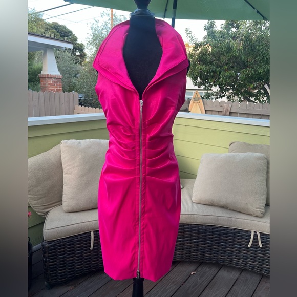 Joseph Ribkoff Fuchsia Pink Sleeveless Dress 12 - Picture 7 of 9